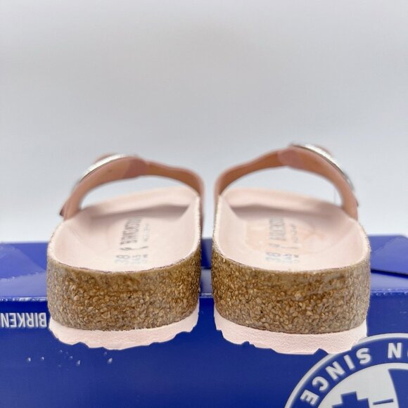 Birkenstock Madrid Big Buckle Sandal High Shine Rose Patent Leather 38 US 7- 7.5 - Picture 9 of 15